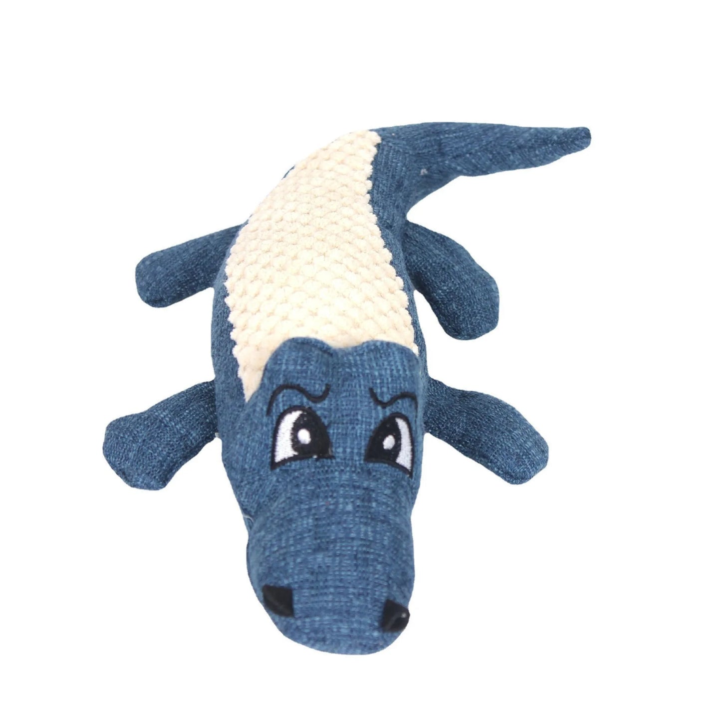 Plush Gator Chew Toy – Squeaky Dog Toy for Teeth & Training Fun - Prateeks Woof Warehouse