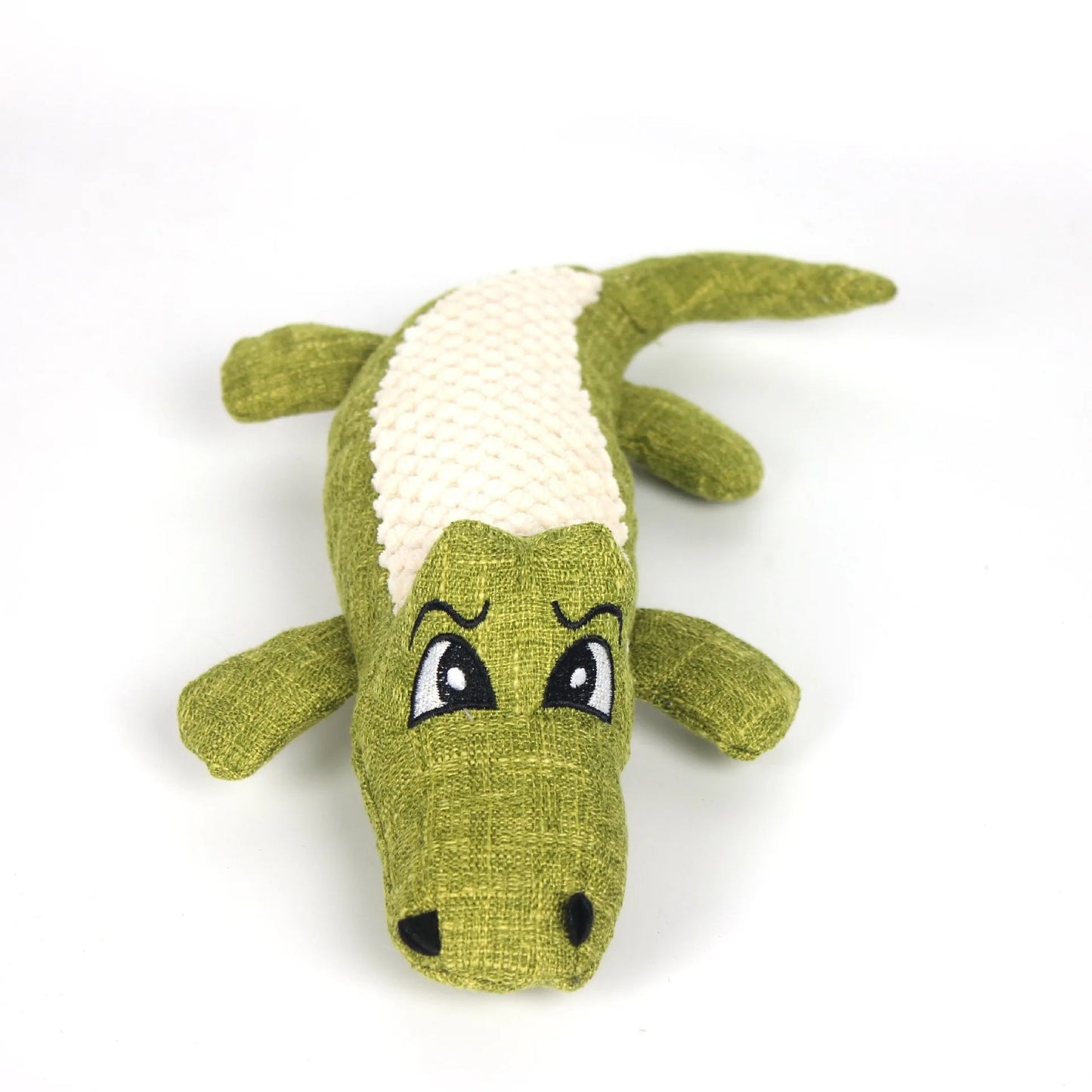Plush Gator Chew Toy – Squeaky Dog Toy for Teeth & Training Fun - Prateeks Woof Warehouse